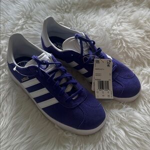 adidas Suede Purple and White Gazelle J Mens Shoes Size 6.5 NWT